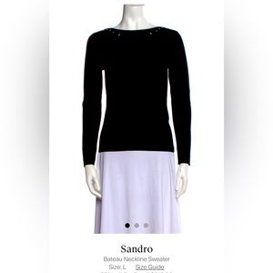 Sandro bateau neckline Sweater